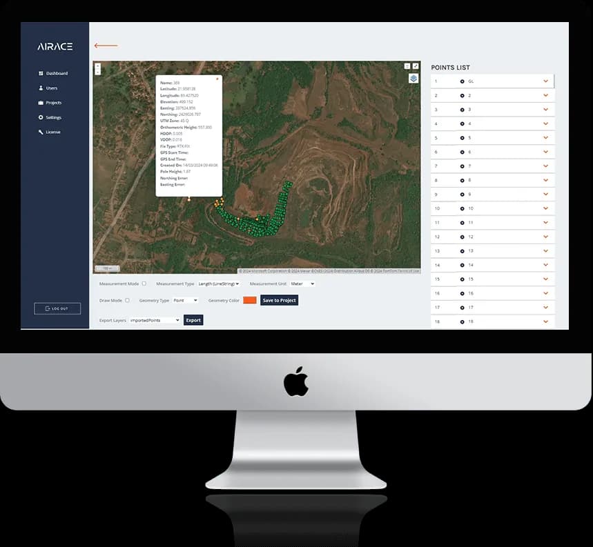 Airace OneHub project dashboard