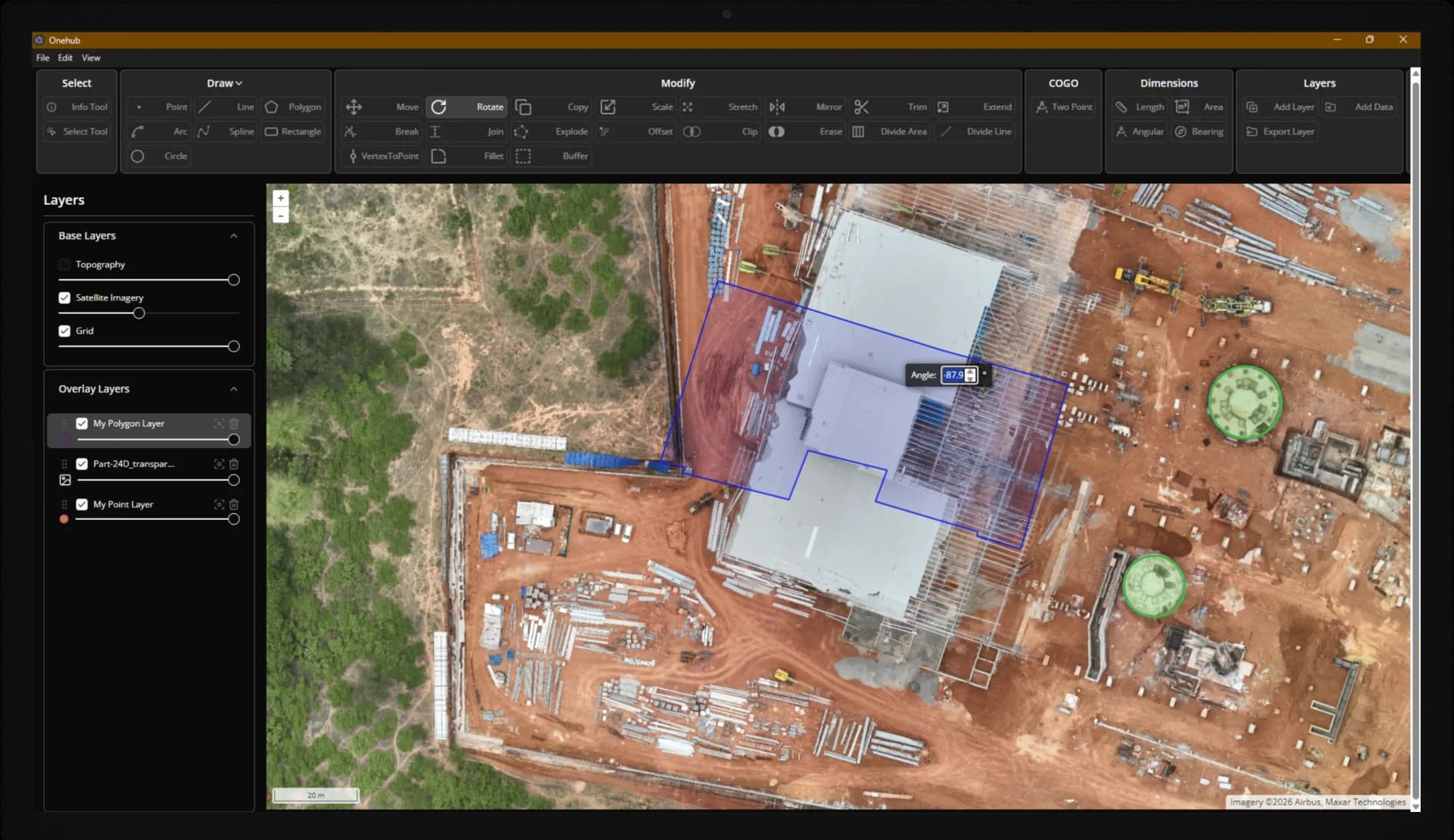 Airace OneHub map digitization tools